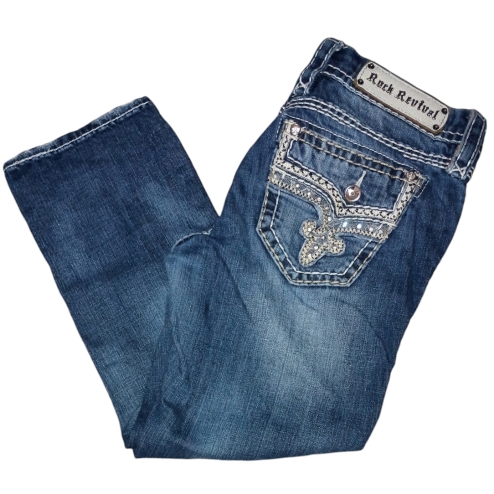 Rock Revival Funia Easy Capri Size 28